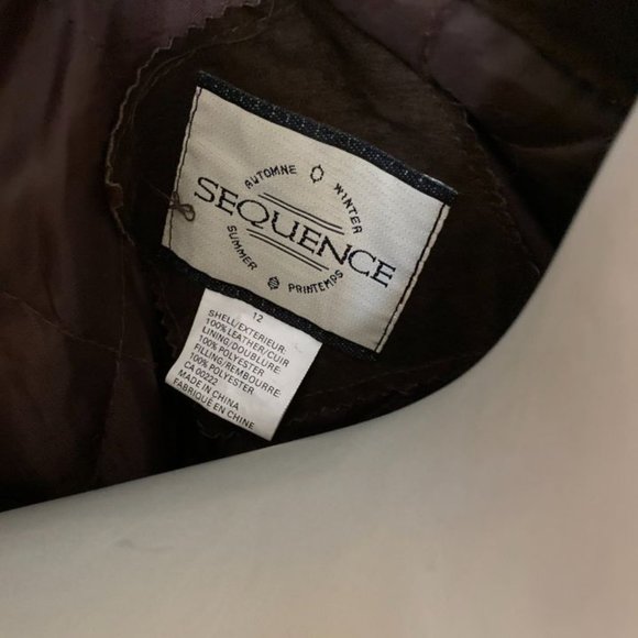 Suede Leather Jacket Women's size 12 - Picture 5 of 5